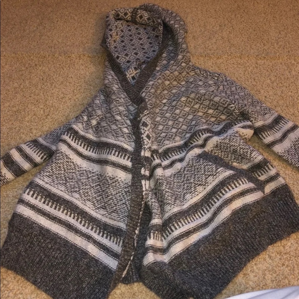 abercrombie & fitch hooded cardigan